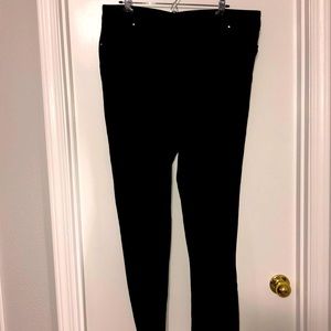 Casual straight leg stretchy black work pant. XL
